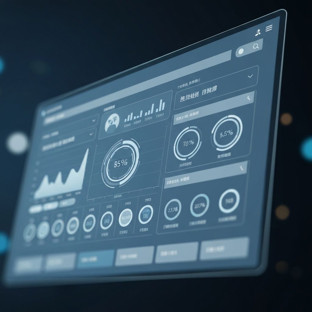 Modern digital interface technology dashboard
